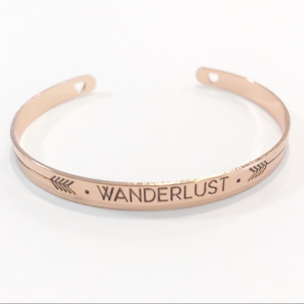 Wanderlust Copper Tone Cuff Bracelet